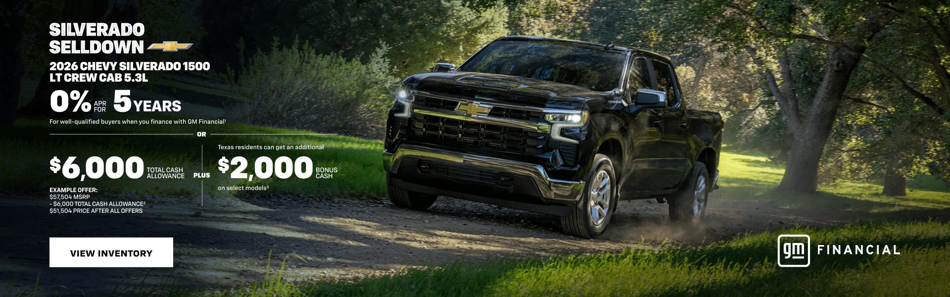 2026 Chevy Silverado 1500 LT Crew Cab 5.3L. 0% APR for 5 years For well-qualified buyers when you...
